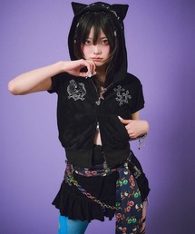 Pleated devil zip hoodie（パーカー）｜AVENCHUMU（アバンチュウム