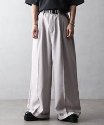 welise（ウェライズ）の「【welise ウェライズ】<Embroidery>ヘムエンブロイド 花柄刺繍 センタープレス ルーズスラックス（スラックス）」