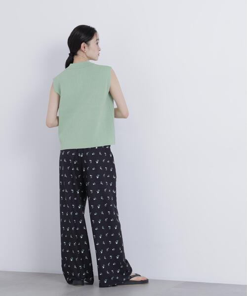 N.(N. Natural Beauty Basic)(エヌエヌナチュラルビューティーベーシック)の「【WEB限定】ラメ混ポロ襟ニット(ポロシャツ・レディース・ブルー/オフホワイト/ライトグリーン・フリ-)」の14枚目の写真
