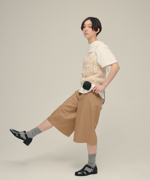 eL(エル)の「【eL】Hand Knit Cami/646192(キャミソール・レディース・ネイビー/アイボリー・FREE)」の5枚目の写真