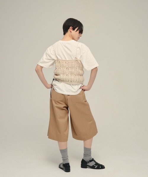 eL(エル)の「【eL】Hand Knit Cami/646192(キャミソール・レディース・ネイビー/アイボリー・FREE)」の6枚目の写真