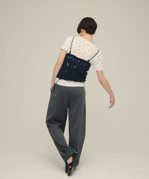 eL(エル)の「【eL】Hand Knit Cami/646192(キャミソール・レディース・ネイビー/アイボリー・FREE)」の11枚目の写真