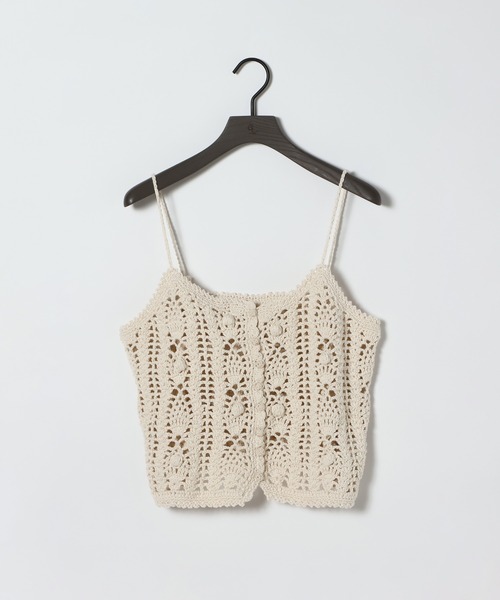 eL(エル)の「【eL】Hand Knit Cami/646192(キャミソール・レディース・ネイビー/アイボリー・FREE)」の15枚目の写真