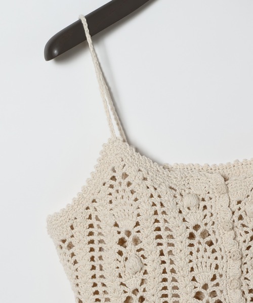 eL(エル)の「【eL】Hand Knit Cami/646192(キャミソール・レディース・ネイビー/アイボリー・FREE)」の17枚目の写真