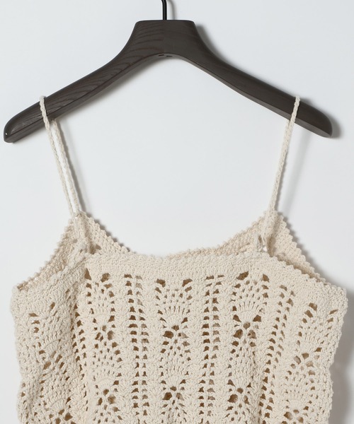 eL(エル)の「【eL】Hand Knit Cami/646192(キャミソール・レディース・ネイビー/アイボリー・FREE)」の20枚目の写真