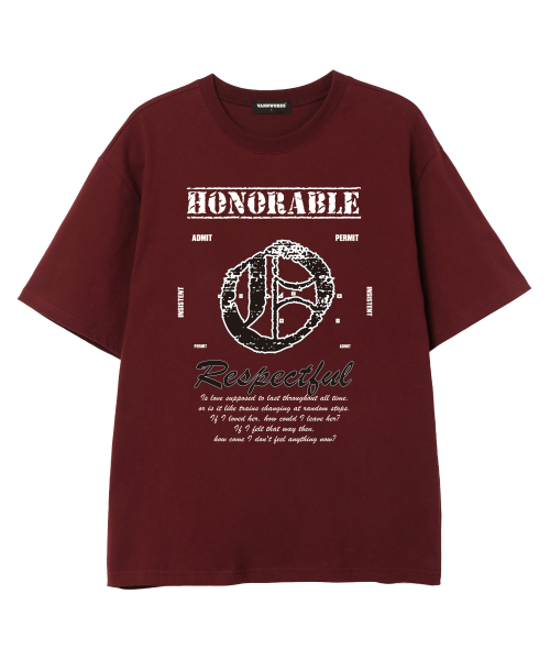 VANNWORKS(バンワークス)の「ABO 半袖Tシャツ (VS0228) O_バーガンディ(Tシャツ/カットソー・メンズ・その他・SMALL/MEDIUM/LARGE/X-LARGE/XX-LARGE)」の1枚目の写真