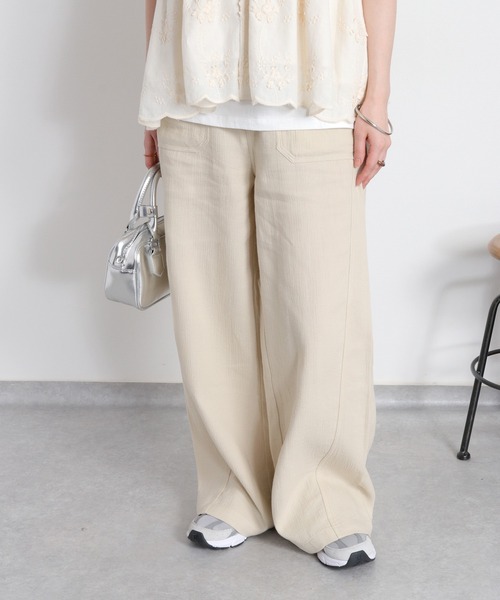 cepo(セポ)の「〈セットアップ対応〉パナマワークイージーパンツ(その他パンツ・レディース・ブラック/オフホワイト/ベージュ・L/M/S)」の9枚目の写真