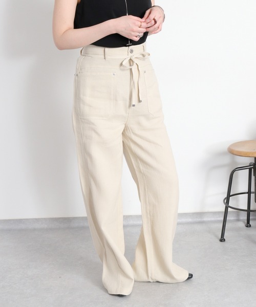 cepo(セポ)の「〈セットアップ対応〉パナマワークイージーパンツ(その他パンツ・レディース・ブラック/オフホワイト/ベージュ・L/M/S)」の16枚目の写真