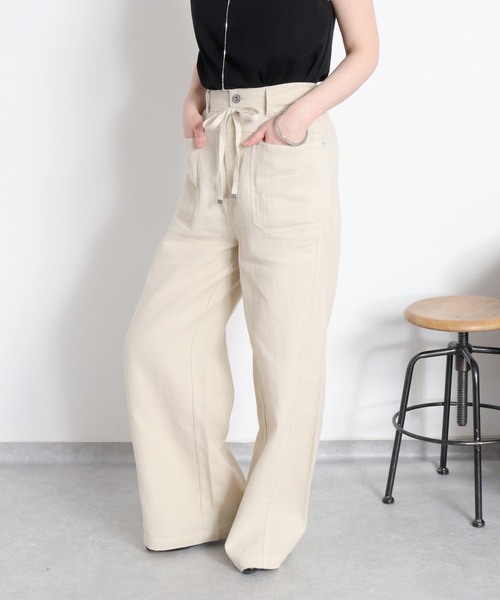 cepo(セポ)の「〈セットアップ対応〉パナマワークイージーパンツ(その他パンツ・レディース・ブラック/オフホワイト/ベージュ・L/M/S)」の14枚目の写真