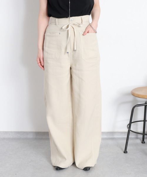 cepo(セポ)の「〈セットアップ対応〉パナマワークイージーパンツ(その他パンツ・レディース・ブラック/オフホワイト/ベージュ・L/M/S)」の18枚目の写真