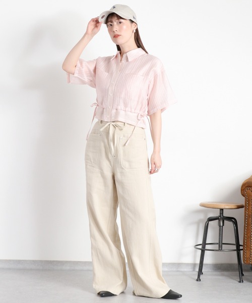 cepo(セポ)の「〈セットアップ対応〉パナマワークイージーパンツ(その他パンツ・レディース・ブラック/オフホワイト/ベージュ・L/M/S)」の7枚目の写真