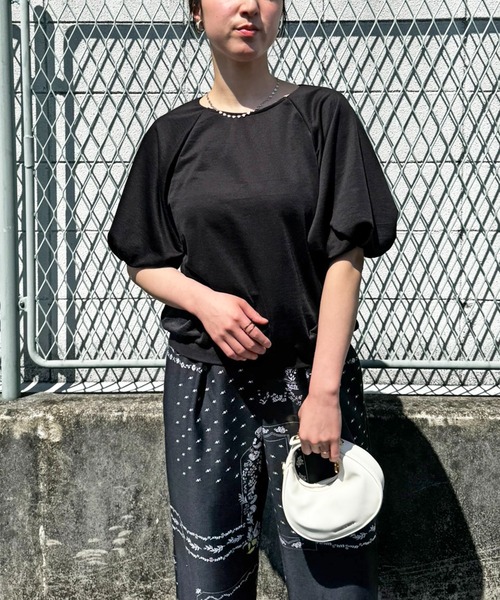 LHELBIE(レルビエ)の「バルーンスウェット(Tシャツ/カットソー・レディース・グレー/ブラック/イエロー・M)」の9枚目の写真