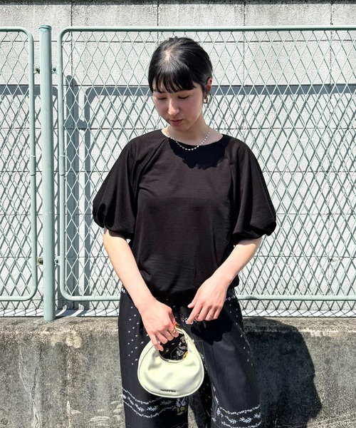 LHELBIE(レルビエ)の「バルーンスウェット(Tシャツ/カットソー・レディース・グレー/ブラック/イエロー・M)」の13枚目の写真