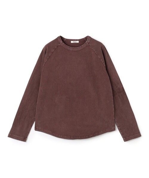 EDITION(エディション)の「コットンガーメントダイ ロングスリーブプルオーバー(Tシャツ/カットソー・レディース・レッド系その他/ブラック・FREE)」の1枚目の写真