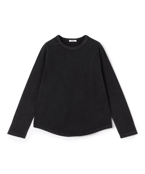 EDITION(エディション)の「コットンガーメントダイ ロングスリーブプルオーバー(Tシャツ/カットソー・レディース・レッド系その他/ブラック・FREE)」の2枚目の写真