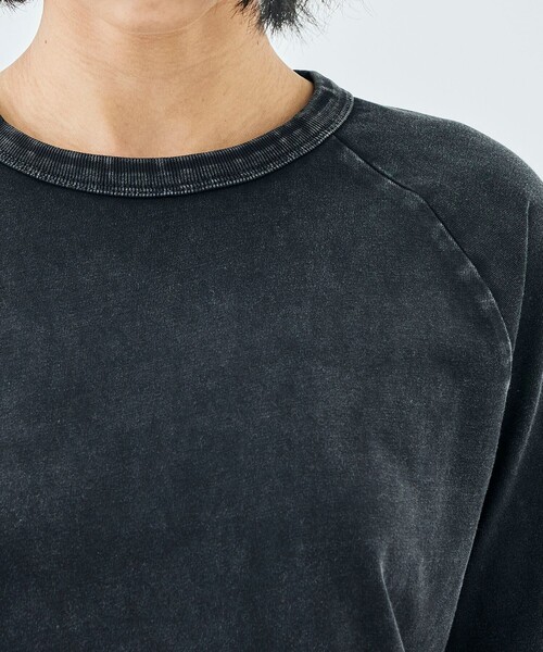 EDITION(エディション)の「コットンガーメントダイ ロングスリーブプルオーバー(Tシャツ/カットソー・レディース・レッド系その他/ブラック・FREE)」の7枚目の写真