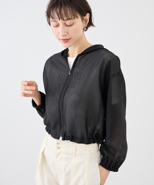 ROPE' PICNIC（ロペピクニック）の「絡み織フーディージップブルゾン（ブルゾン・レディース・オフホワイト/ブラック・FREE）」の12枚目の写真