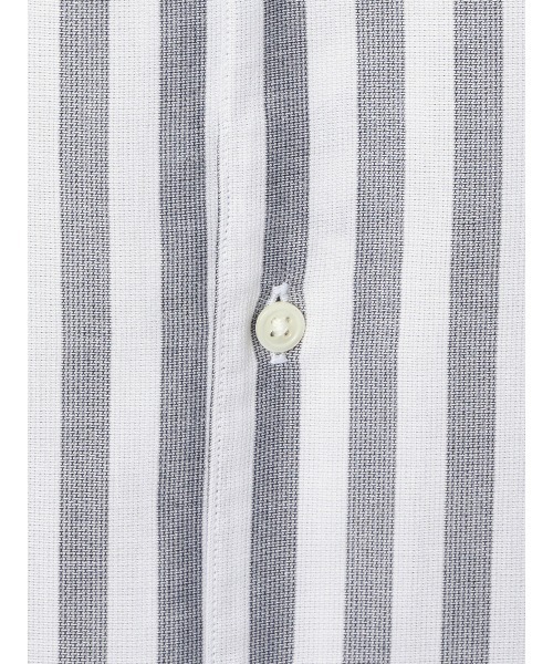 GOOVI(グービ)の「GOOVI/ワンピースカラーシャツ/長袖/ICE COTTON/ストライプ(シャツ/ブラウス・メンズ・ネイビー/ブラウン・3/2/1)」の10枚目の写真