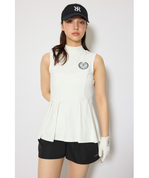RIENDA GOLF(リエンダゴルフ)の「【RIENDA GOLF 一部店舗・WEB限定】バックリボンペプラムトップス(Tシャツ/カットソー・レディース・ブラック/ホワイト・SMALL/MEDIUM)」の6枚目の写真