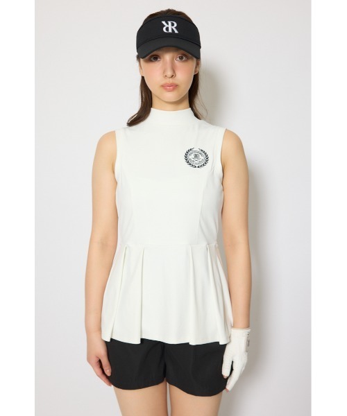 RIENDA GOLF(リエンダゴルフ)の「【RIENDA GOLF 一部店舗・WEB限定】バックリボンペプラムトップス(Tシャツ/カットソー・レディース・ブラック/ホワイト・SMALL/MEDIUM)」の8枚目の写真