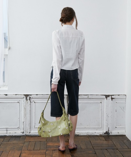 Rohwel(ローウェル)の「Lace Shirring Gather Shirt / レースシャーリングギャザーシャツ(シャツ/ブラウス・レディース・ホワイト/ブラック・FREE)」の22枚目の写真