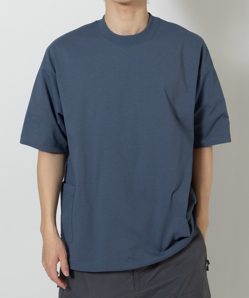 DAIWA PIER39（ダイワピア39）の「TECH SIDE POCKET S/S TEE BE-32026（Tシャツ/カットソー・メンズ・ホワイト/ブルー/オリーブ/ブラック/ブラウン・X-LARGE/LARGE/SMALL/MEDIUM）」の5枚目の写真