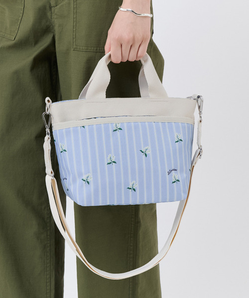 LeSportsac(レスポートサック)の「SMALL BUCKET TOTE ジャスミンストライプ(トートバッグ・レディース・ブルー・FREE)」の8枚目の写真