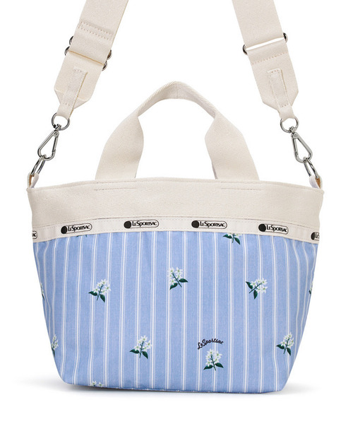 LeSportsac(レスポートサック)の「SMALL BUCKET TOTE ジャスミンストライプ(トートバッグ・レディース・ブルー・FREE)」の3枚目の写真