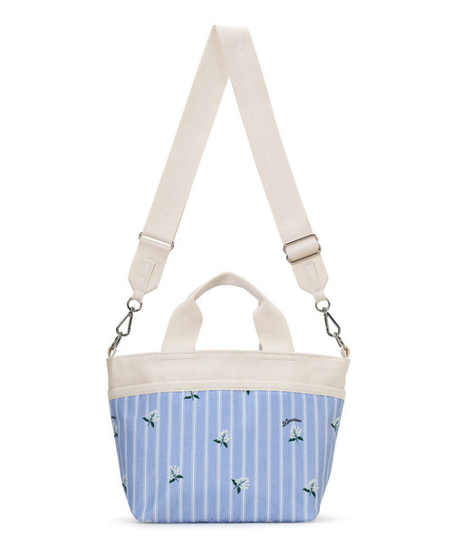 LeSportsac(レスポートサック)の「SMALL BUCKET TOTE ジャスミンストライプ(トートバッグ・レディース・ブルー・FREE)」の4枚目の写真