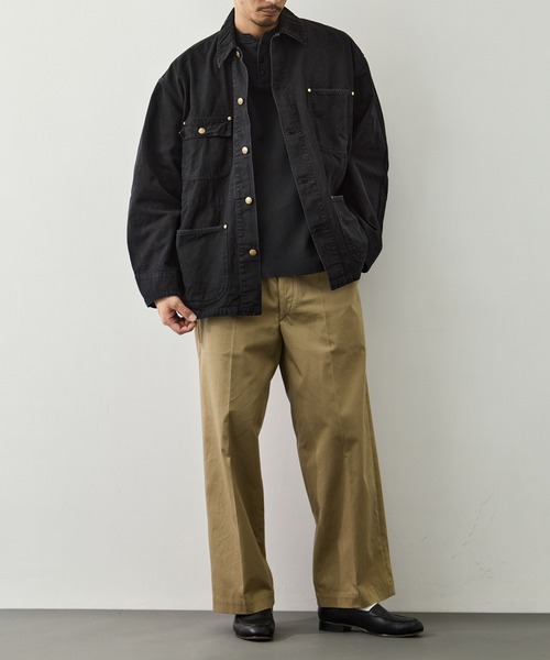 orSlow(オアスロウ)の「【orSlow/オアスロウ】RELAX FIT OXFORD COVERALL(カバーオール・メンズ・ブラック/ブラウン・S/M/L)」の3枚目の写真