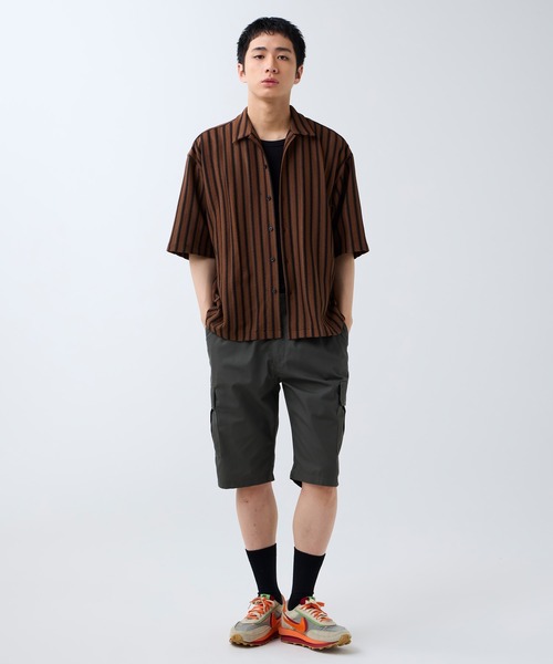 DAWNCE（ダウンス）の「メッシュストライプ半袖シャツ（シャツ/ブラウス・メンズ・ブラック/ブラウン・L/M）」の16枚目の写真