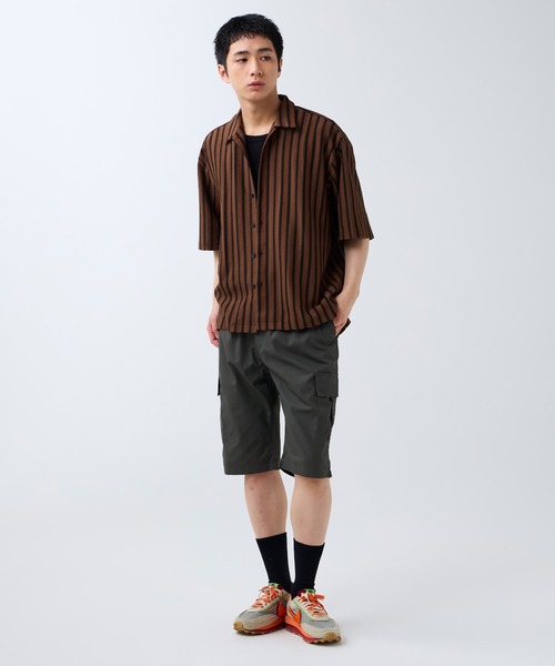 DAWNCE（ダウンス）の「メッシュストライプ半袖シャツ（シャツ/ブラウス・メンズ・ブラック/ブラウン・L/M）」の17枚目の写真