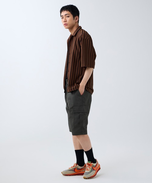 DAWNCE（ダウンス）の「メッシュストライプ半袖シャツ（シャツ/ブラウス・メンズ・ブラック/ブラウン・L/M）」の21枚目の写真