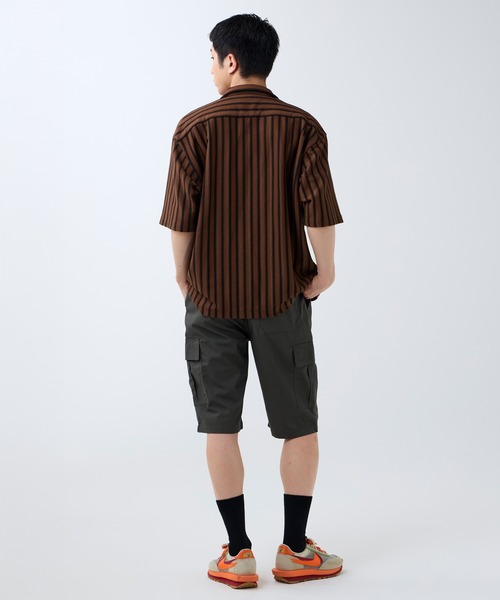 DAWNCE（ダウンス）の「メッシュストライプ半袖シャツ（シャツ/ブラウス・メンズ・ブラック/ブラウン・L/M）」の19枚目の写真