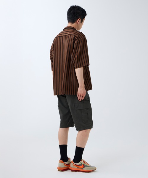 DAWNCE（ダウンス）の「メッシュストライプ半袖シャツ（シャツ/ブラウス・メンズ・ブラック/ブラウン・L/M）」の20枚目の写真