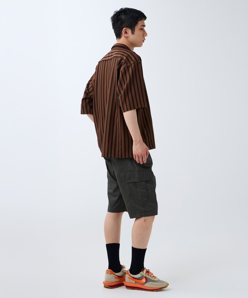 DAWNCE（ダウンス）の「メッシュストライプ半袖シャツ（シャツ/ブラウス・メンズ・ブラック/ブラウン・L/M）」の18枚目の写真
