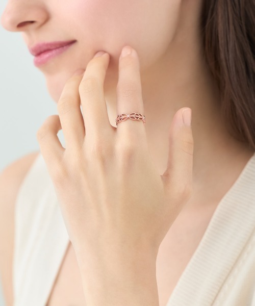 CANAL ４℃（カナルヨンドシー）の「【Early Summer Collection】シルバー リング（リング・レディース・ピンクゴールド・#13/#11）」の4枚目の写真