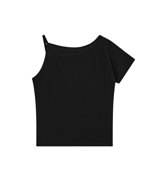 Rest&Recreation(レストアンドレクリエーション)の「UNBALANCED KNIT TOP - BLACK(Tシャツ/カットソー・レディース・その他・ONE)」の2枚目の写真