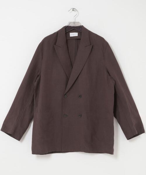 URBAN RESEARCH(アーバンリサーチ)の「new basic SILK LINEN DOUBLE SHIRTS JACKET(その他アウター・メンズ・ブラック/ブラウン・LARGE/MEDIUM/X-LARGE)」の1枚目の写真
