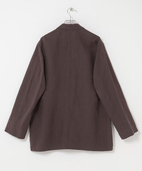 URBAN RESEARCH(アーバンリサーチ)の「new basic SILK LINEN DOUBLE SHIRTS JACKET(その他アウター・メンズ・ブラック/ブラウン・LARGE/MEDIUM/X-LARGE)」の6枚目の写真