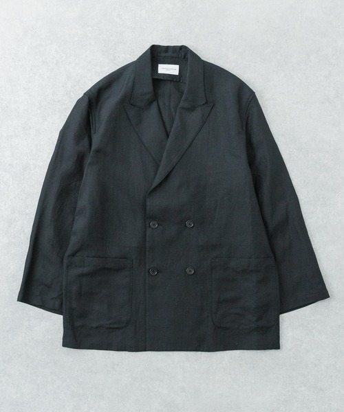 URBAN RESEARCH(アーバンリサーチ)の「new basic SILK LINEN DOUBLE SHIRTS JACKET(その他アウター・メンズ・ブラック/ブラウン・LARGE/MEDIUM/X-LARGE)」の2枚目の写真