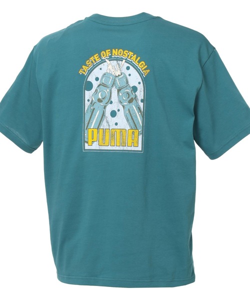 PUMA（プーマ）の「【別注】プーマ PUMA EMOTIONAL SUMMER MODE TEE 限定コラボ（Tシャツ/カットソー・メンズ・ダークグリーン/ホワイト/ブラック・S/L/3L/LL/M）」の4枚目の写真