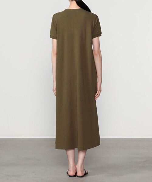 SCYE BASICS(サイベーシックス)の「SCYE BASICS | 〈別注〉鹿の子ヘンリーネックワンピース WOMEN(ワンピース・レディース・カーキ/ブラック・38)」の12枚目の写真