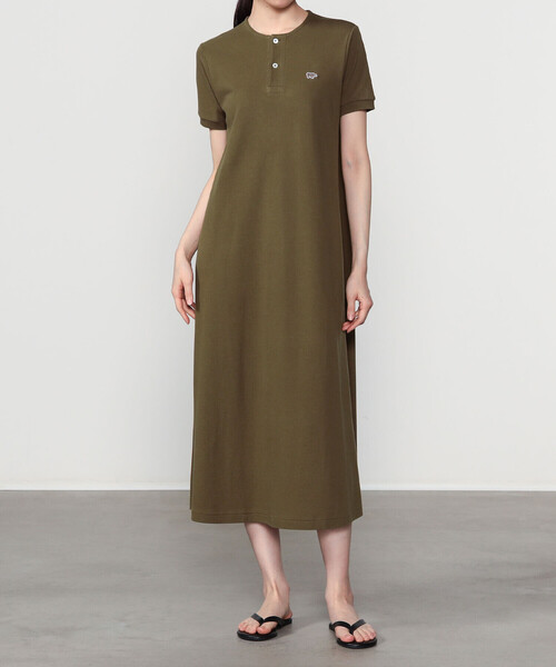 SCYE BASICS(サイベーシックス)の「SCYE BASICS | 〈別注〉鹿の子ヘンリーネックワンピース WOMEN(ワンピース・レディース・カーキ/ブラック・38)」の13枚目の写真