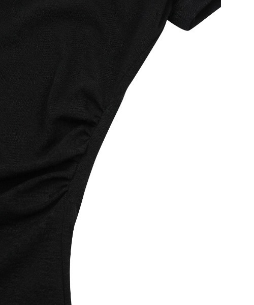 MUCENT（ムセント）の「◇MUCENT◇ブランド直輸入正規品/YATI サイドシャーリング Vネック ハーフT YATI SIDE SHIRRING V-NECK HALF T（Tシャツ/カットソー・レディース・グレー/ホワイト/ブラック・FREE）」の13枚目の写真