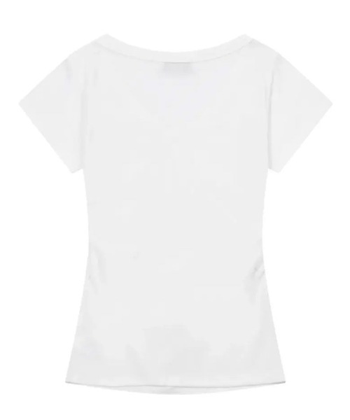 MUCENT（ムセント）の「◇MUCENT◇ブランド直輸入正規品/YATI サイドシャーリング Vネック ハーフT YATI SIDE SHIRRING V-NECK HALF T（Tシャツ/カットソー・レディース・グレー/ホワイト/ブラック・FREE）」の5枚目の写真