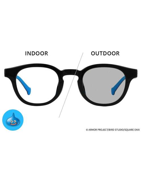 Zoff(ゾフ)の「【WEB限定】Zoff|DRAGON QUEST ドラゴンクエスト【スライムモデル】ウェリントン型 サングラス|SUNCUTGlasses/UV100%CUT 調光 紫外線で色が変わる 紫外線対策 カラーレンズ 太縁フレーム メンズ レディース(サングラス・レディース・ブラック・FREE)」の1枚目の写真