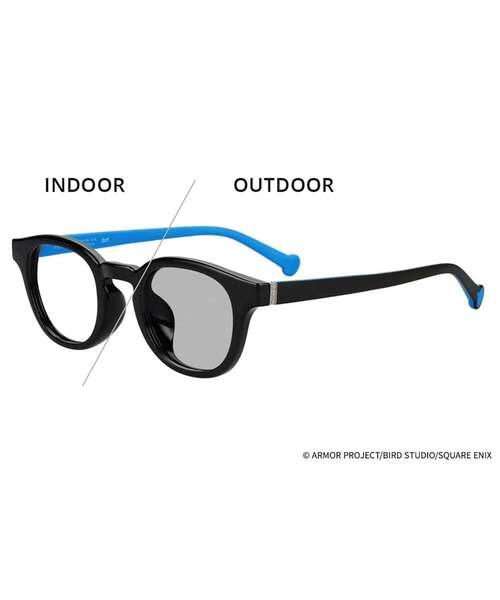 Zoff(ゾフ)の「【WEB限定】Zoff|DRAGON QUEST ドラゴンクエスト【スライムモデル】ウェリントン型 サングラス|SUNCUTGlasses/UV100%CUT 調光 紫外線で色が変わる 紫外線対策 カラーレンズ 太縁フレーム メンズ レディース(サングラス・レディース・ブラック・FREE)」の2枚目の写真