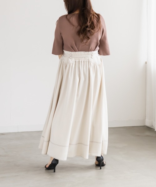 CLETTE（クレット）の「CLETTEオリジナルアシメネックリブニット（ニット/セーター・レディース・ブラウン/パープル/チャコールグレー・4L/3L/LL）」の9枚目の写真