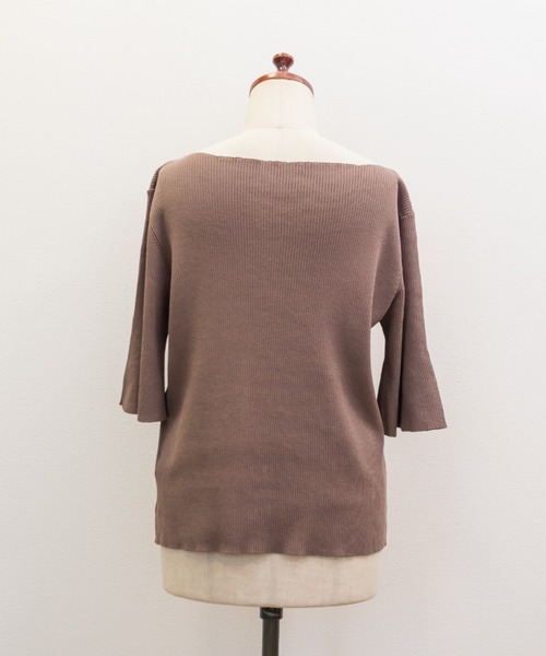 CLETTE（クレット）の「CLETTEオリジナルアシメネックリブニット（ニット/セーター・レディース・ブラウン/パープル/チャコールグレー・4L/3L/LL）」の15枚目の写真